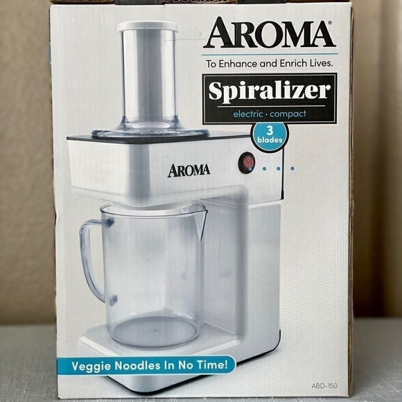 New NIB AROMA Electrical Veggies Spiralizer Machine Vegetables Cutter - Picture 1 of 2
